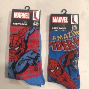 Marvel Spider-Man Crew Socks - Red and Blue